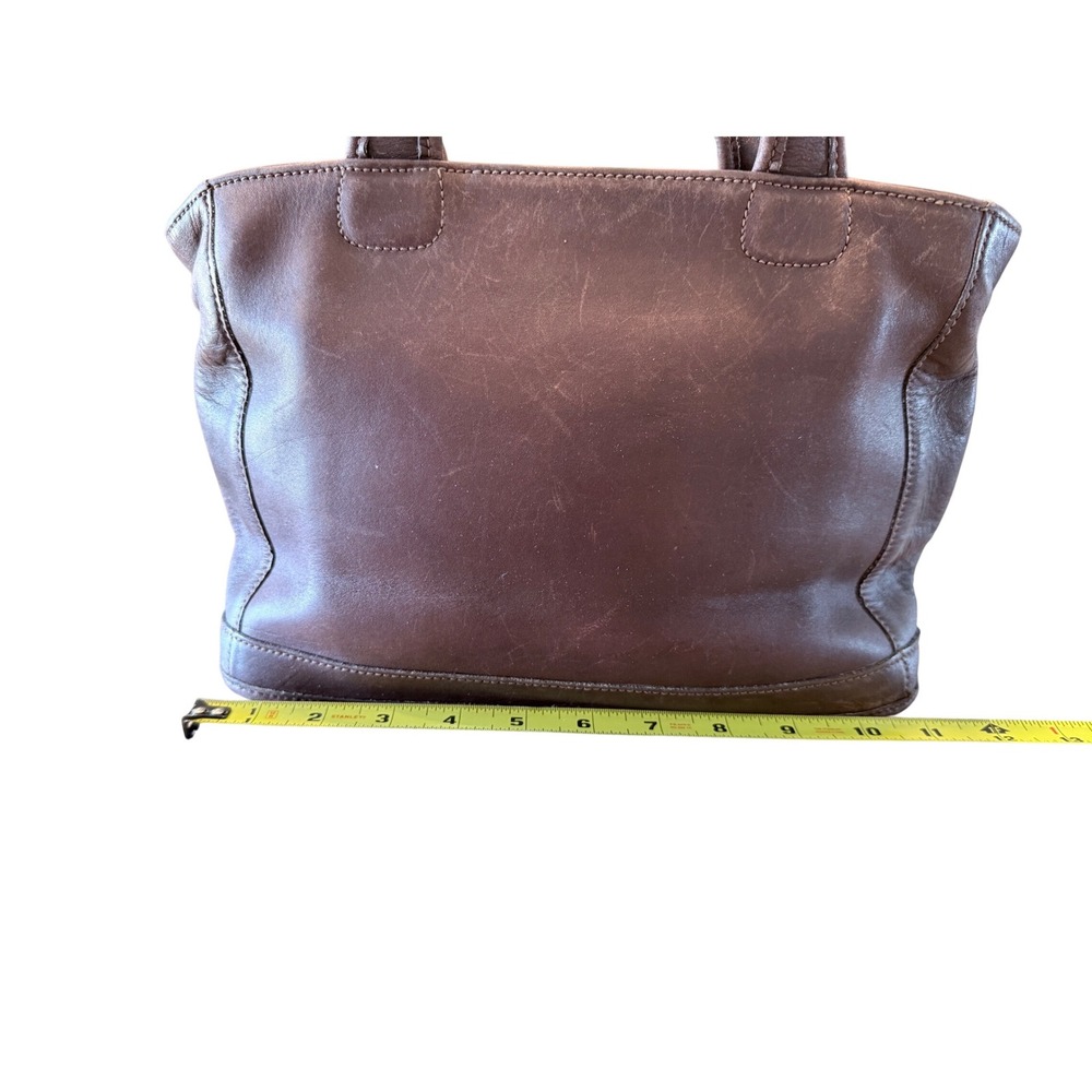 Vintage Coach Mahogany Brown Leather Tote Bag USA Made 9303 Zip Top Handbag - Picture 15 of 16